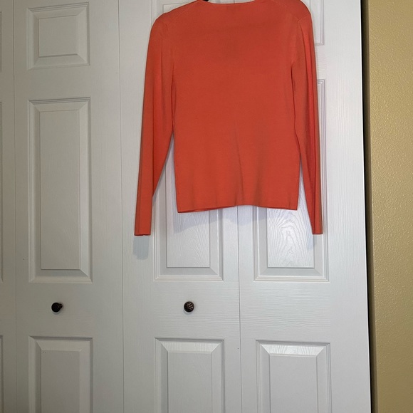 ANN TAYLOR Orange Coral Button-Up Knit Cardigan Sweater - NWT - Picture 9 of 11
